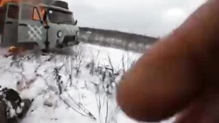 The Orc suffers leg injury after UA drone attack car