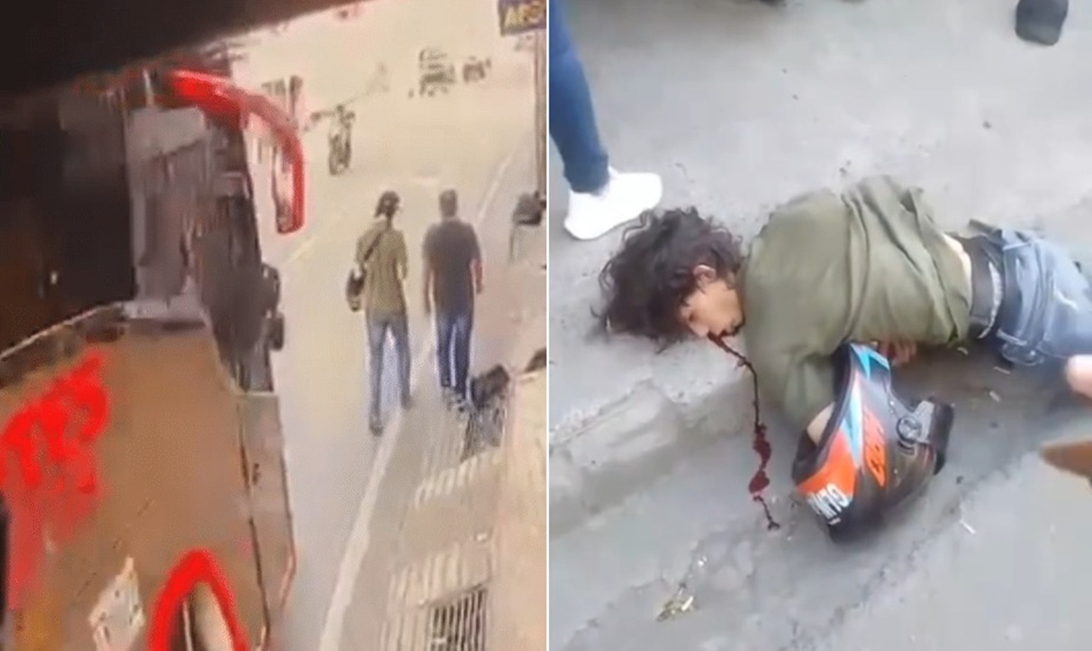 Bus Strikes Dude After Motorcycles Block Entire Sidewalk, Pushing Walker into Traffic