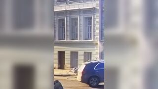Man Battles for Life After Concrete Piece Plummets from Building Facade