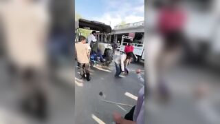 Three Phone Thieves Tied to Tractor and Beaten Mercilessly by Furious Villagers