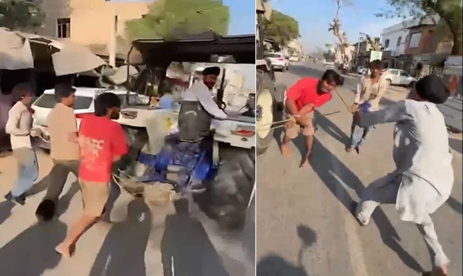Three Phone Thieves Tied to Tractor and Beaten Mercilessly by Furious Villagers