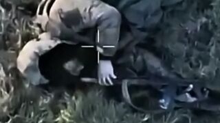 Orc shoots himself in the head after being hit by a drone