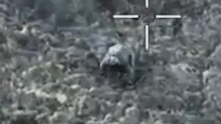 Orc shoots himself in the head after being hit by a drone