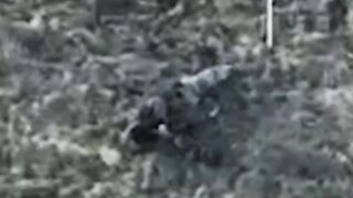 Orc shoots himself in the head after being hit by a drone