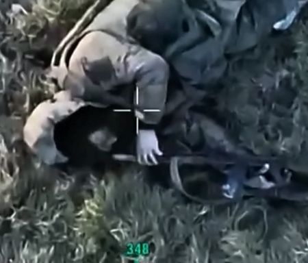 Orc shoots himself in the head after being hit by a drone