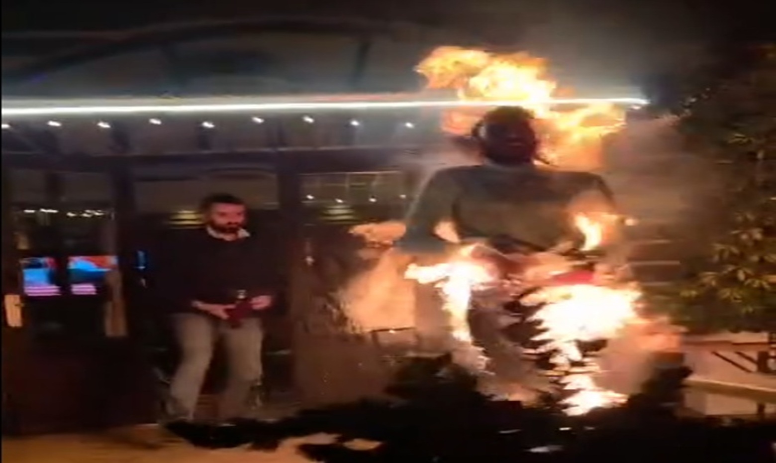 Desperate Man Sets Himself Ablaze and Dashes Through Crowds in West Bank Horror