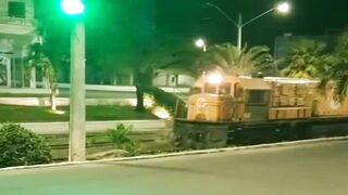 A Disturbed Man Ignores Blasting Horn and Gets Smashed by Freight Train