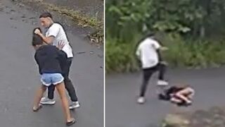 Man Drags GF by Hair, Punches Her Face, Then Stomps Her Head Until She's Unconscious