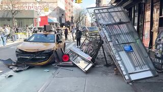 Out of Control Cab Plows Into Women Standing on NYC Sidewalk