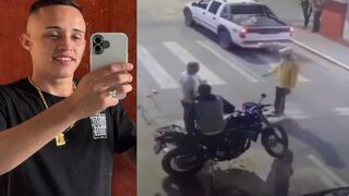 Sicarios on Motorcycle Shoot Young Man Dead from Long Range While Riding