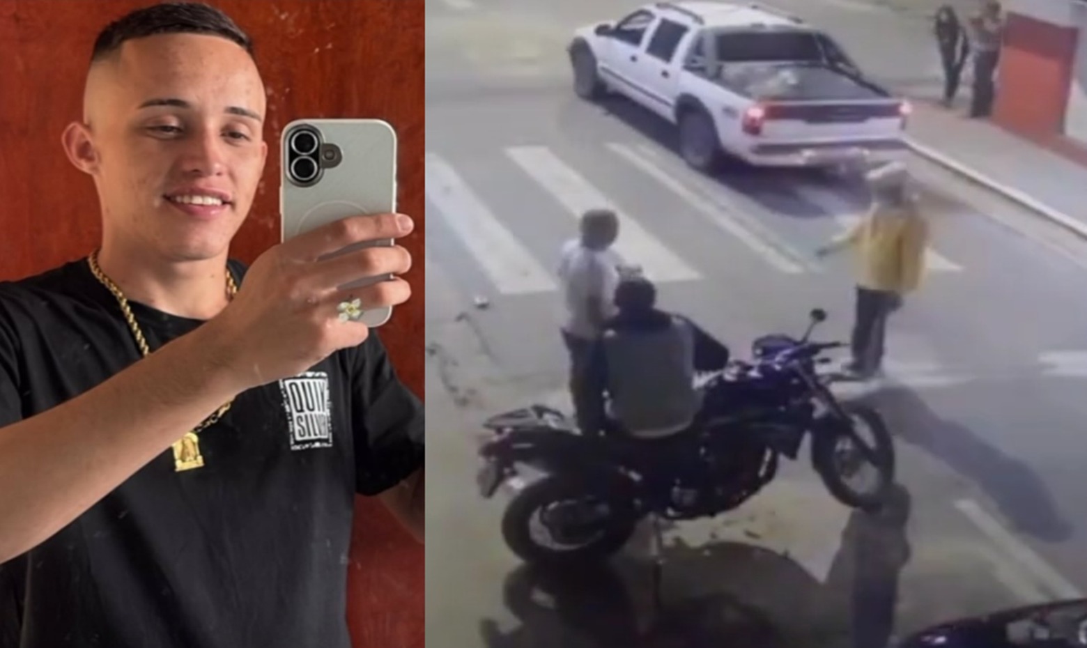 Sicarios on Motorcycle Shoot Young Man Dead from Long Range While Riding