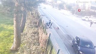 Elderly Man on Bike Launched Sky-High After Brutal Rear-End Collision by Speeding Car