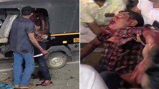 Mentally Unhinged Maniac Stabs Indian Rickshaw Driver to Death in Savage Knife Frenzy