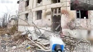 Crazy Ukrainian drone operator vs. Russian drone.
