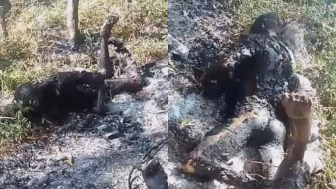 Motorbiker Burnt To Ashes