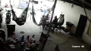 Man Mowed Down by Assault Rifles While Swinging in Hammock