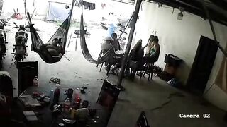 Man Mowed Down by Assault Rifles While Swinging in Hammock