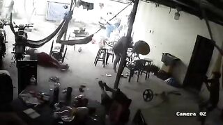 Man Mowed Down by Assault Rifles While Swinging in Hammock