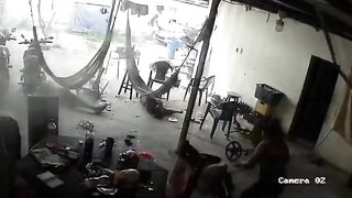 Man Mowed Down by Assault Rifles While Swinging in Hammock