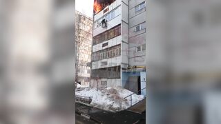 Man tries to escape fire in Kazan