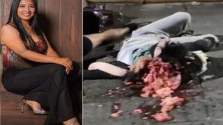 Motorcycle Couple Smashed to Unrecognizable Pulp in Horrific Head-On Truck Collision