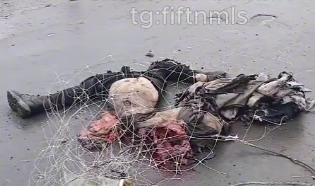 Civilian dismembered by drone.