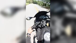 Motorcyclist Records Own Crash