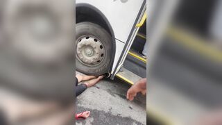 Female Bus Driver Screams Loud After Killing A Wreckless Pedestrian
