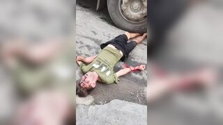 Female Bus Driver Screams Loud After Killing A Wreckless Pedestrian