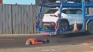 Man Throws Himself Under The Moving Truck