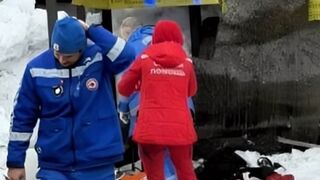 Block of ice crushed a woman to death