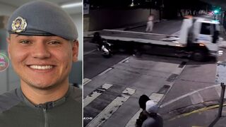 Military Cop's High-Speed Motorcycle SMASHES Into Truck – Instant Death Horror