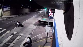 Military Cop's High-Speed Motorcycle SMASHES Into Truck – Instant Death Horror
