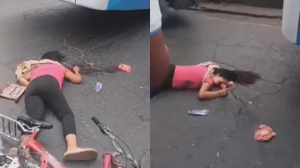 Woman Killed By The Bus, Left With A Brain Ejected