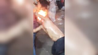 People In Flames After Massive Fire Breaks Out Inside Indian Market In Indonesia