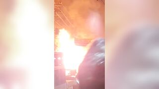People In Flames After Massive Fire Breaks Out Inside Indian Market In Indonesia