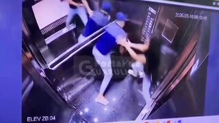 Man Pursues Ex Girlfriend to Elevator, Unleashes Violent Attack
