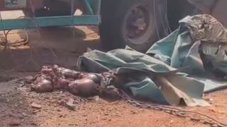 Man Destroyed By Fallen Container In Cameroon