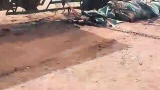 Man Destroyed By Fallen Container In Cameroon