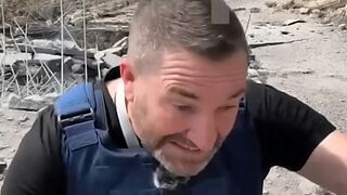 Israeli rocket and a report by a Russia Today journalist in Lebanon