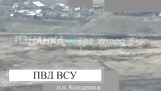 Ukrainian drone operators' position is under bombardment.