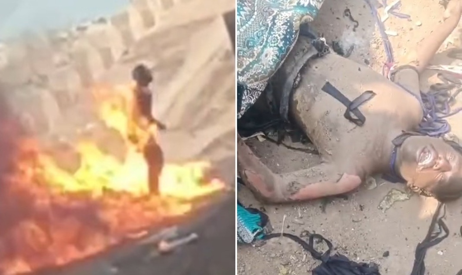 Motorcycle Explodes – Rider Stands Burning Alive in Total Shock Before Tragic Death
