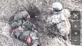 An Orc arrives to rescue his seriously injured colleague and commits suicide himself