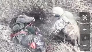 An Orc arrives to rescue his seriously injured colleague and commits suicide himself