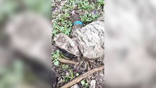Kicking and mocking dead ukrats.