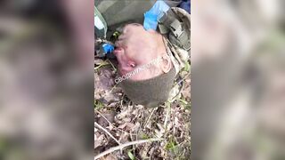 Kicking and mocking dead ukrats.
