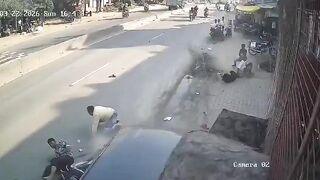 Pedestrians Get Hit By Car In India, 12 Injured