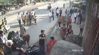 Pedestrians Get Hit By Car In India, 12 Injured