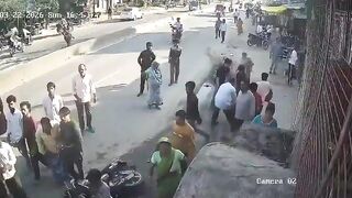 Pedestrians Get Hit By Car In India, 12 Injured