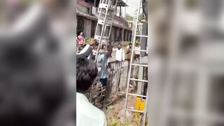 Man Climbs On Electricity Pole And Gets Electrocuted